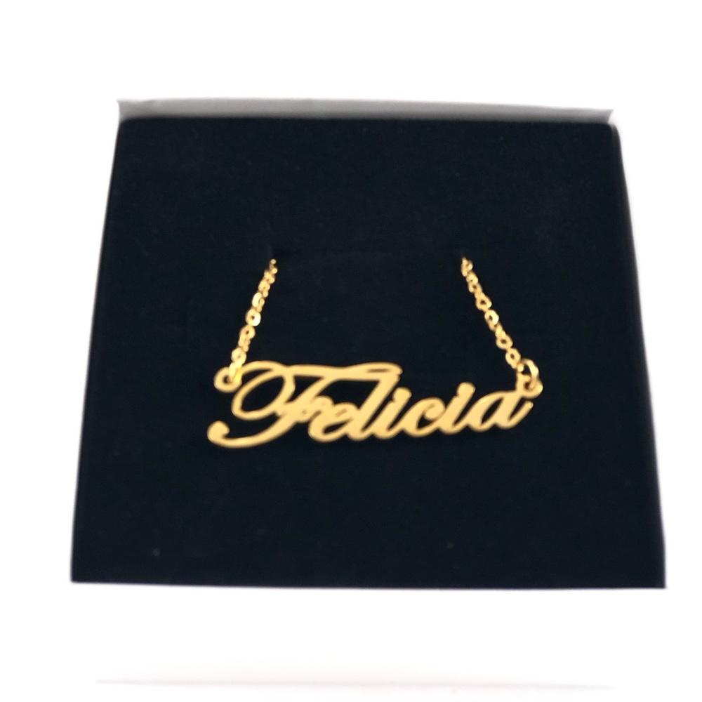 14K Gold Plated Name Necklace - Felicia
